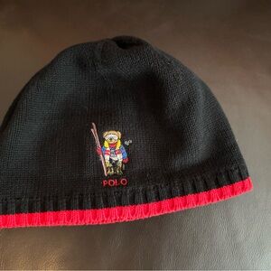 Polo by Ralph Lauren Black and Red Beanie